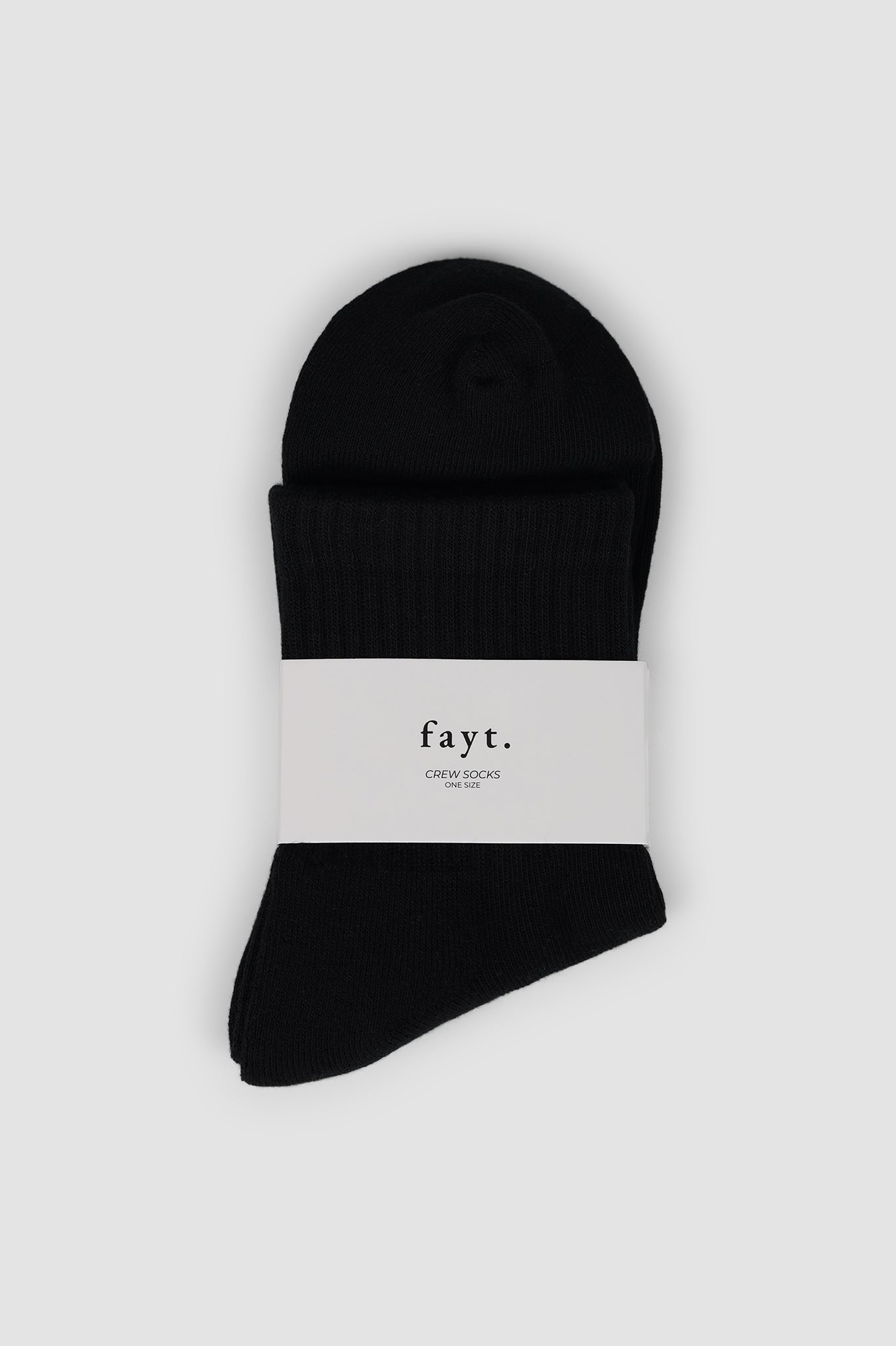 CREW SOCK BLACK - Fayt The Label