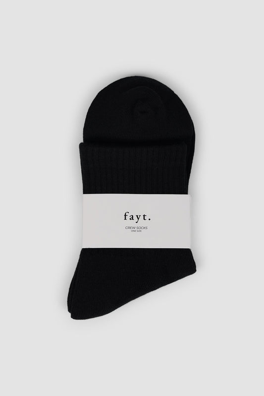 CREW SOCK BLACK - Fayt The Label