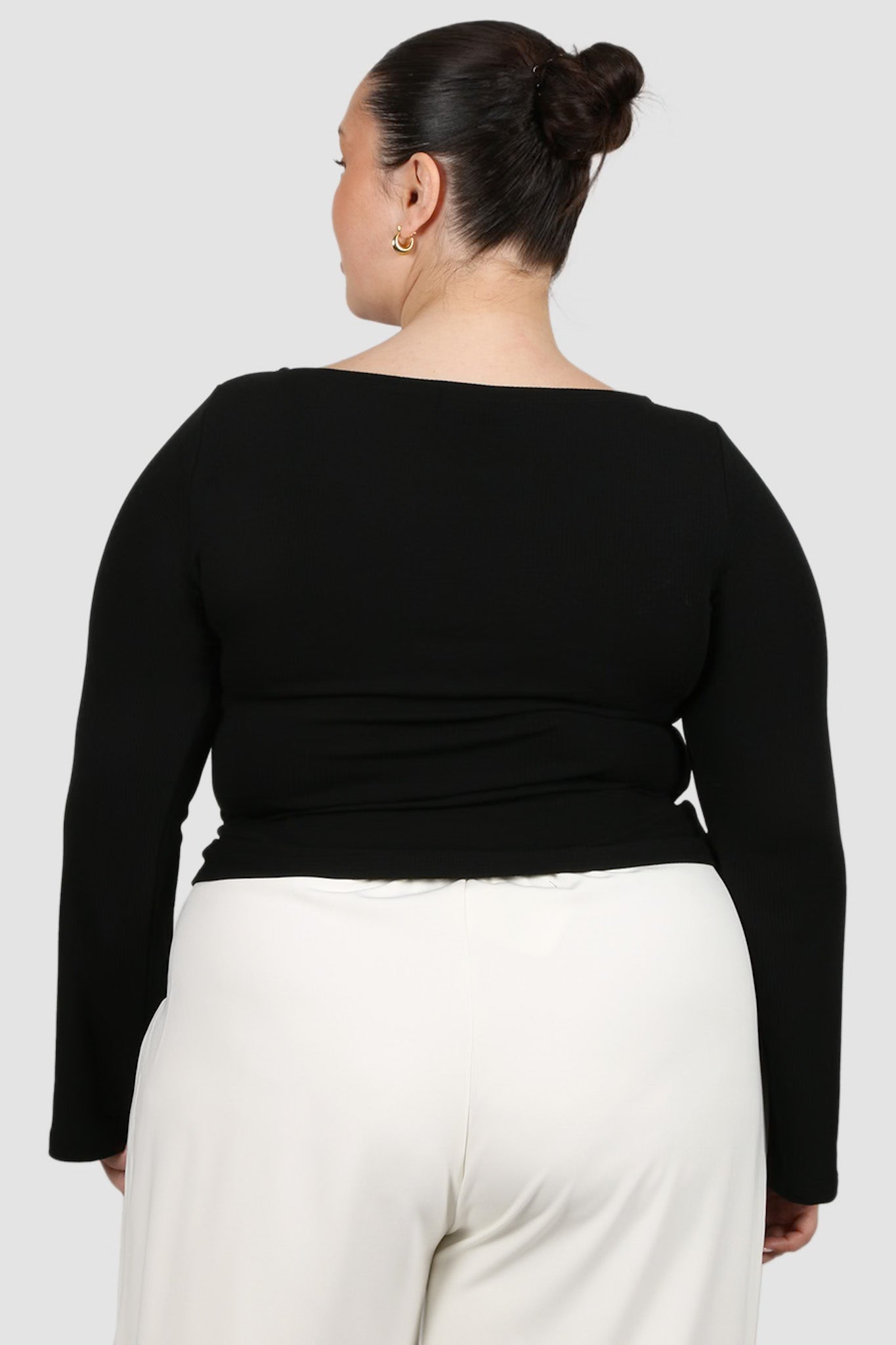 DAKOTA RIBBED TOP BLACK - Fayt The Label
