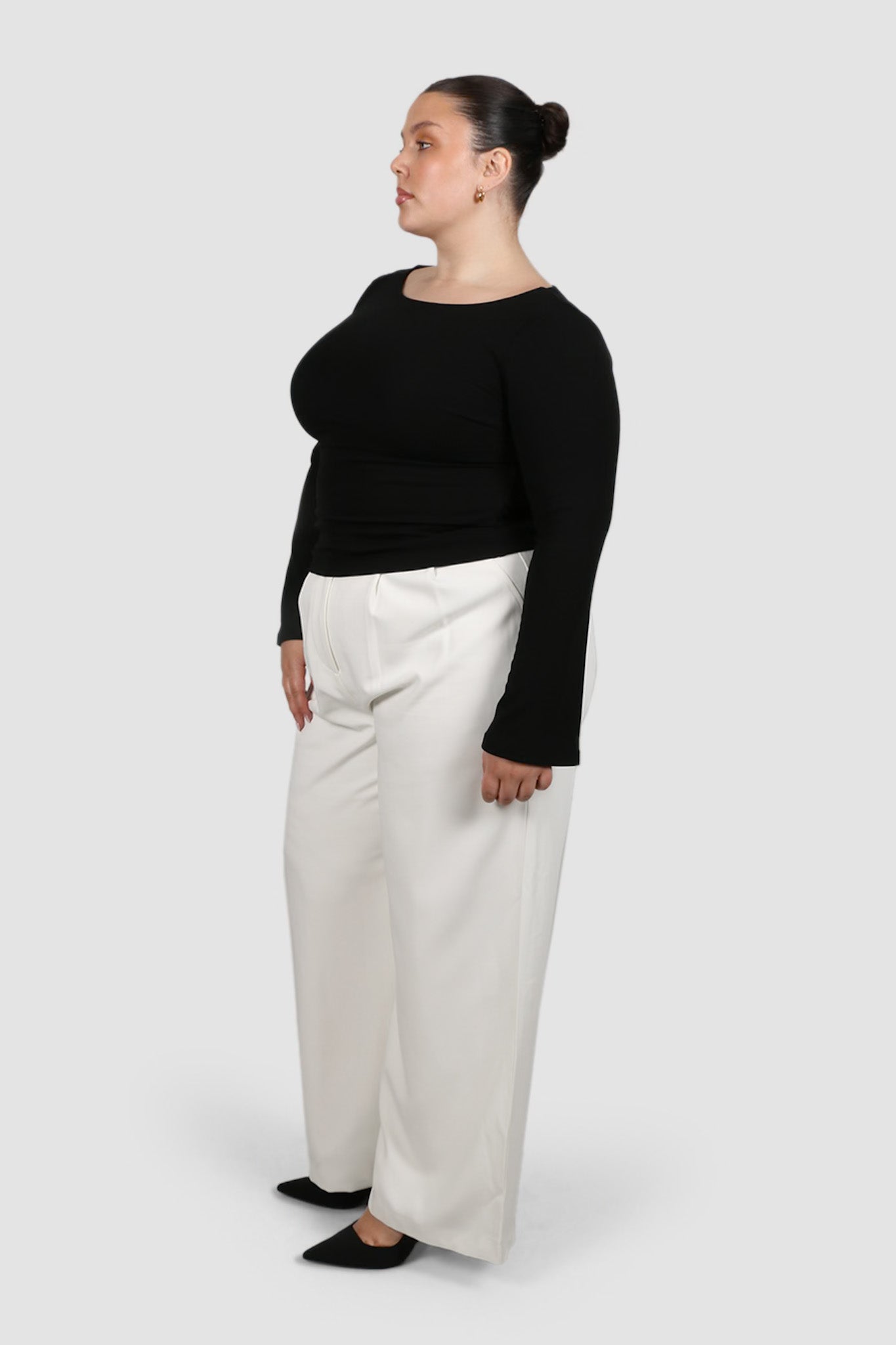 DAKOTA RIBBED TOP BLACK - Fayt The Label