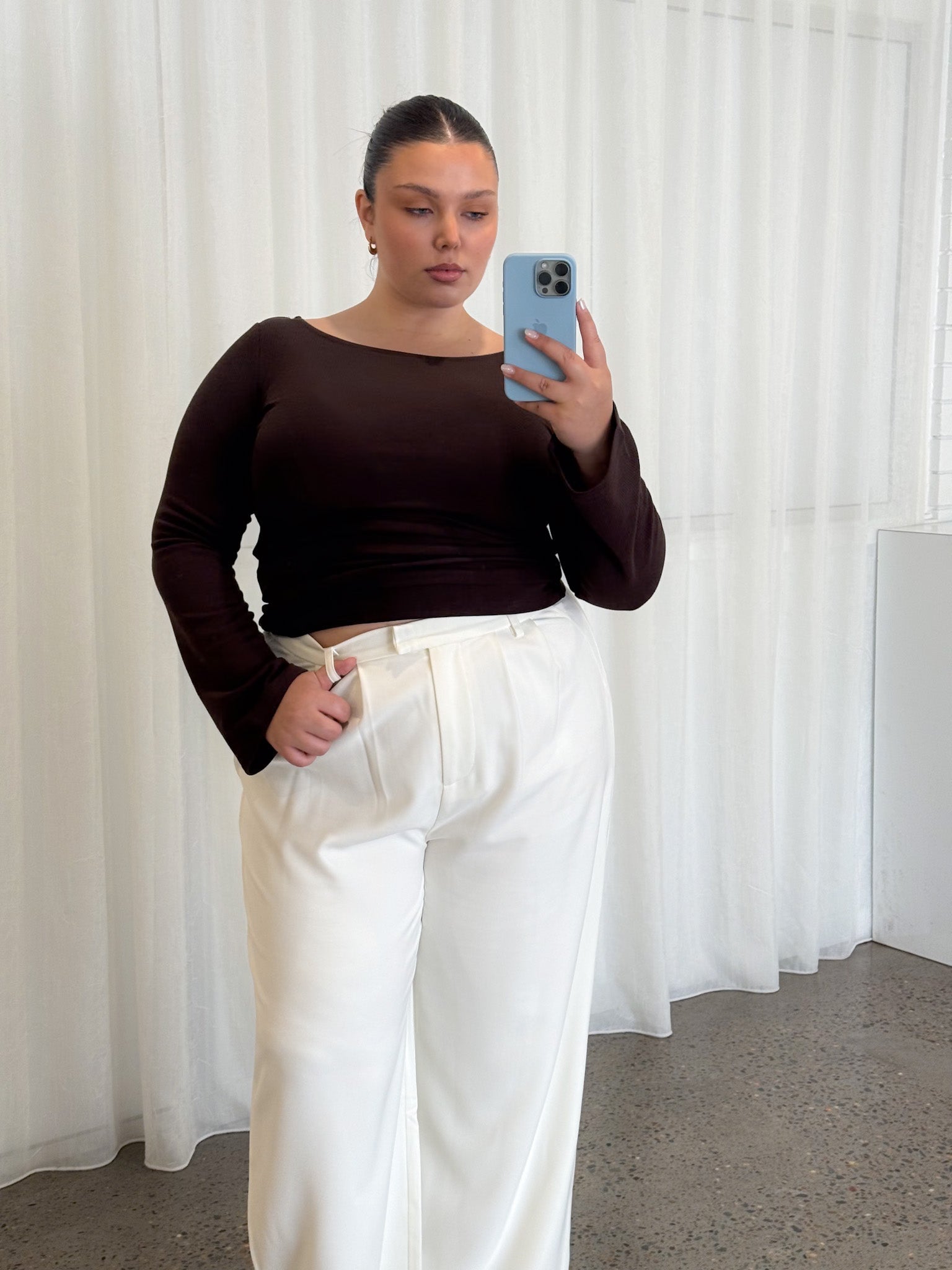 DAKOTA RIBBED TOP ESPRESSO - Fayt The Label