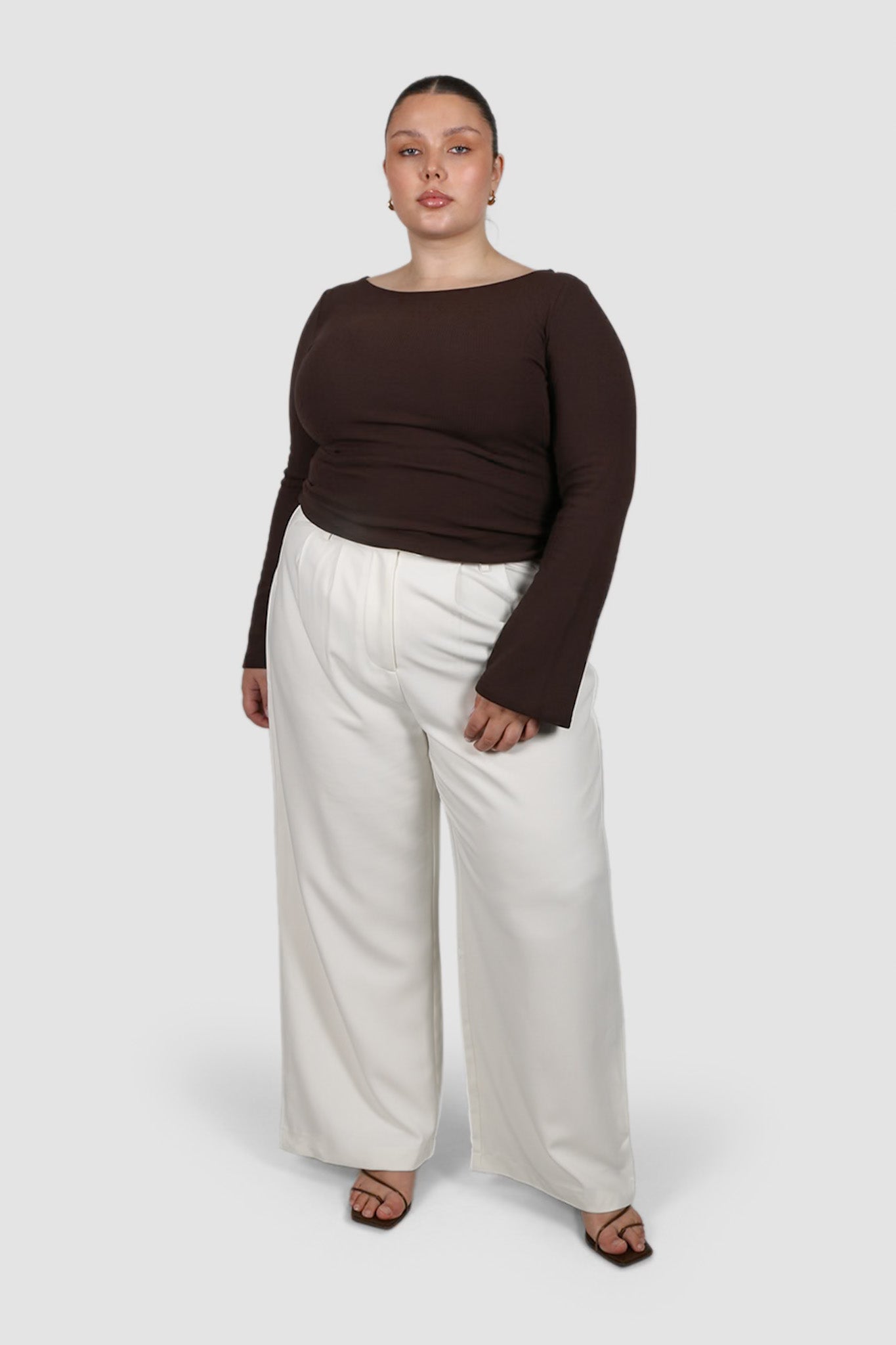 DAKOTA RIBBED TOP ESPRESSO - Fayt The Label