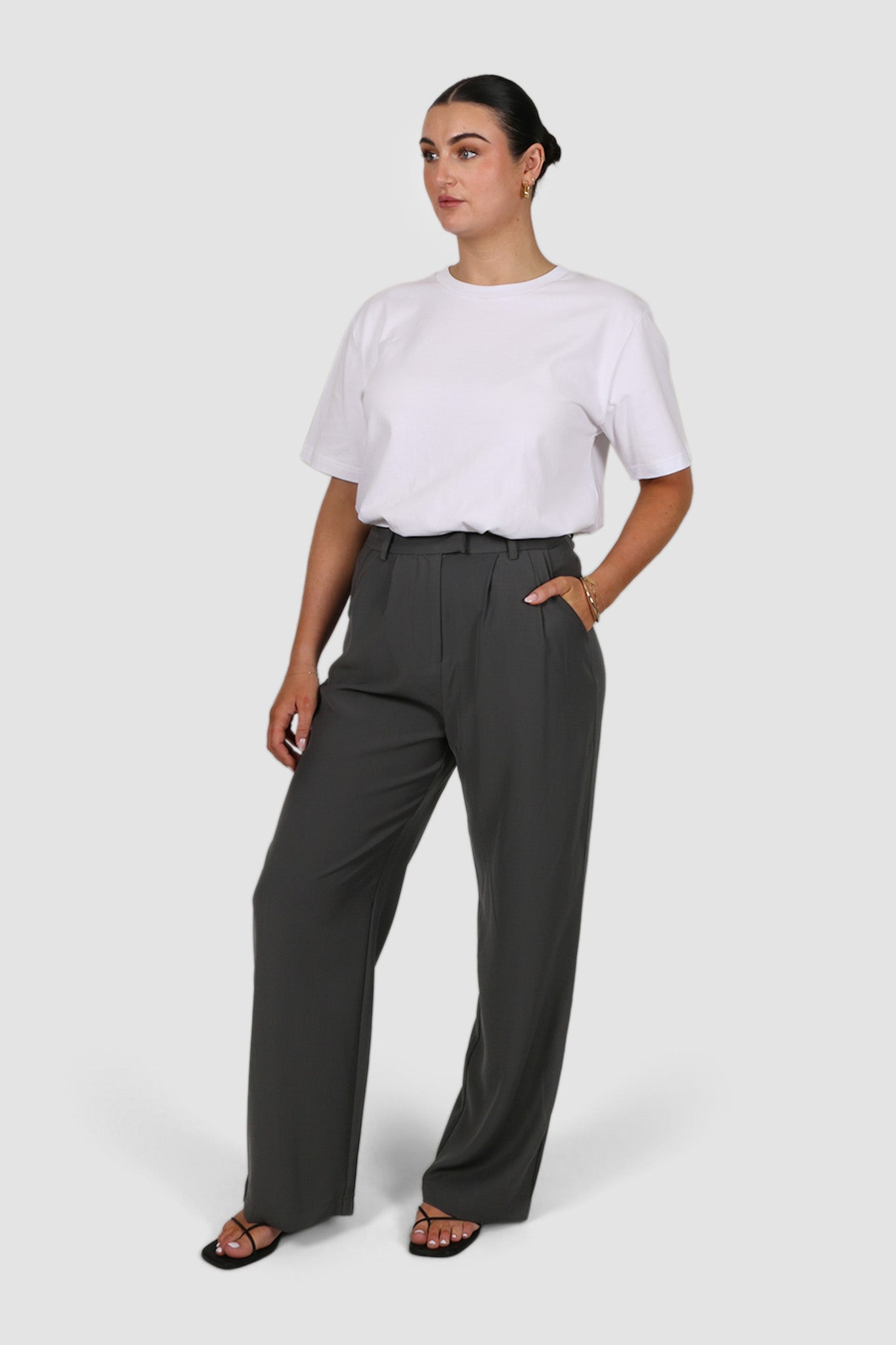 DOWNTOWN PANT CHARCOAL TALL FIT - Fayt The Label