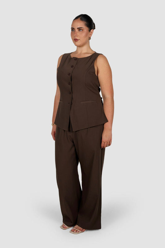 DOWNTOWN PANT CHOCOLATE - Fayt The Label