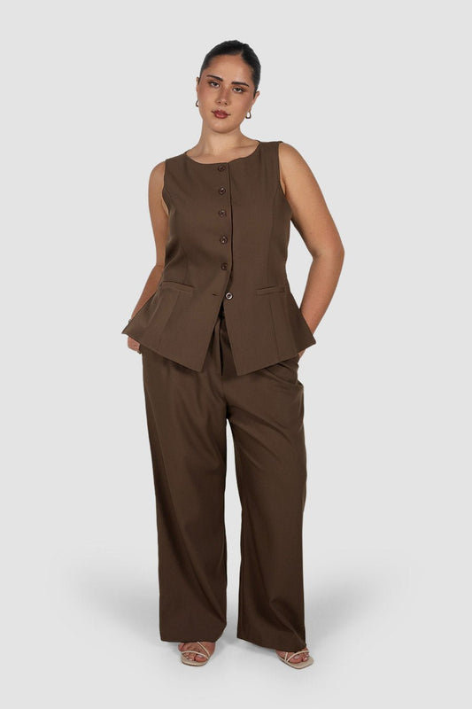 DOWNTOWN PANT CHOCOLATE - Fayt The Label