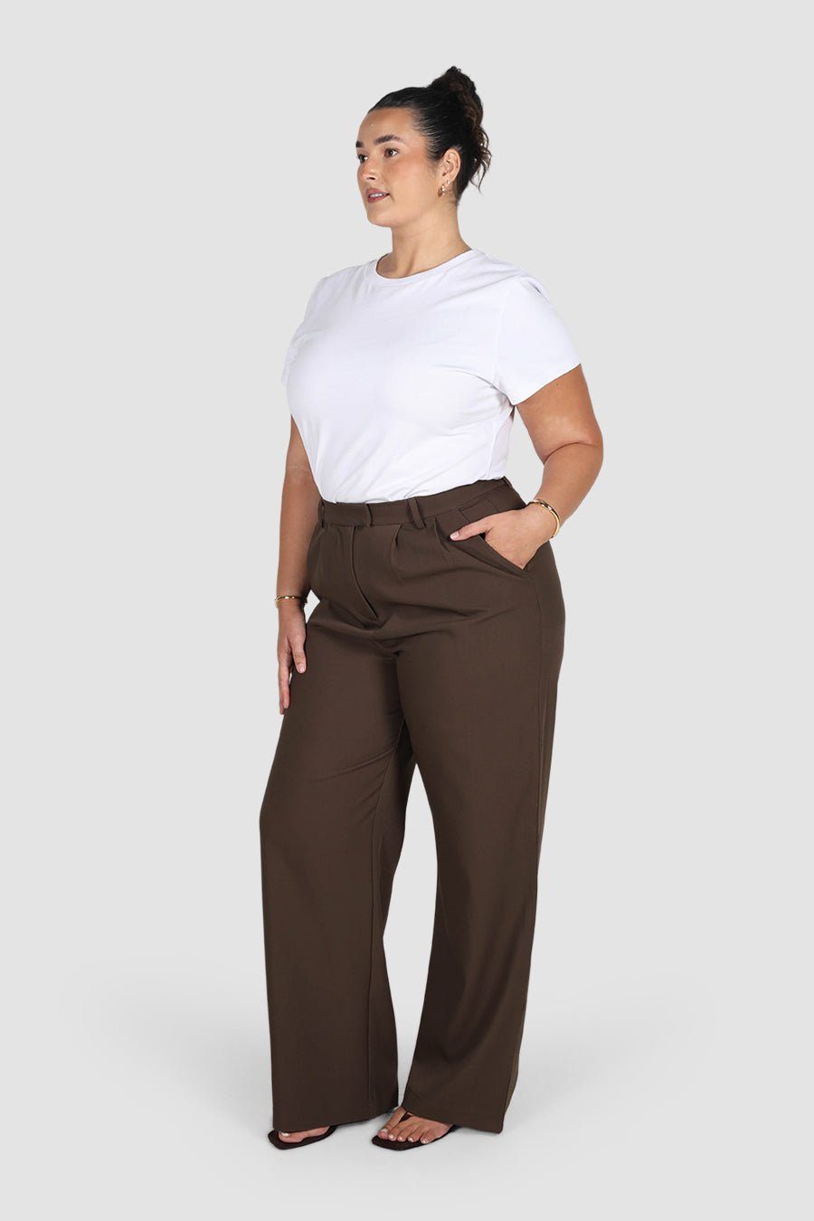 DOWNTOWN PANT CHOCOLATE TALL FIT - Fayt The Label