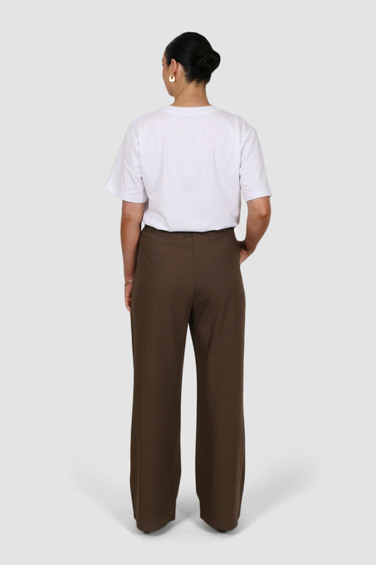 DOWNTOWN PANT CHOCOLATE TALL FIT - Fayt The Label