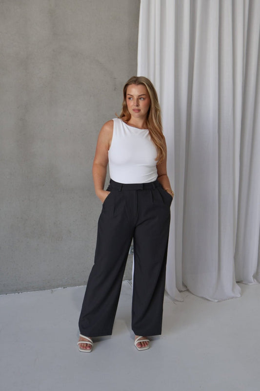 DOWNTOWN PANT DEEP CHARCOAL - Fayt The Label