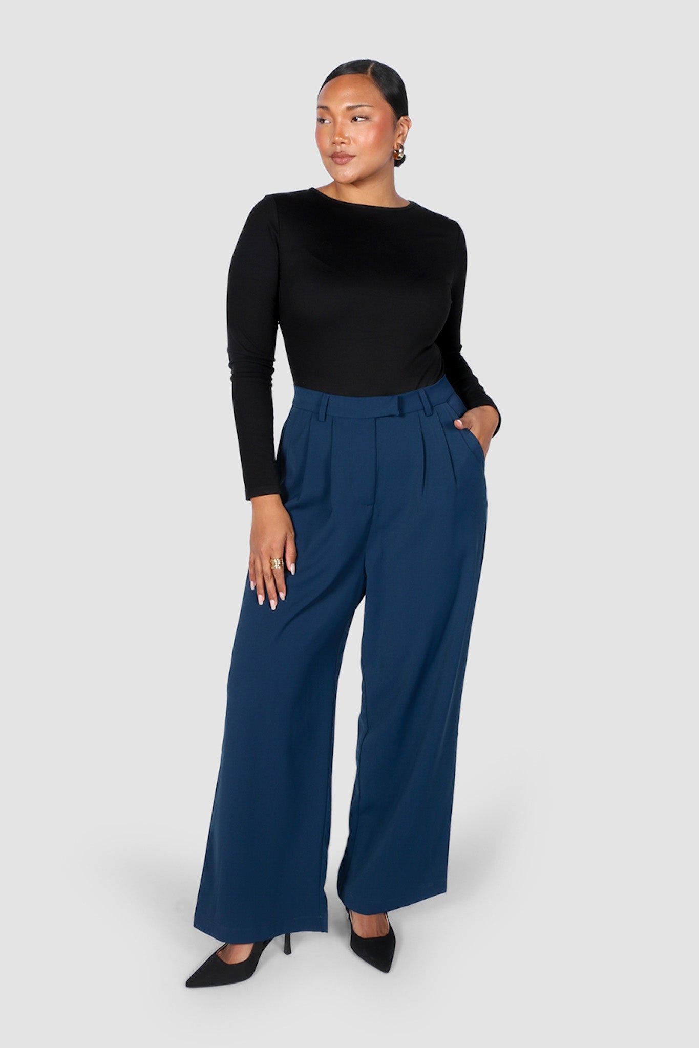 DOWNTOWN PANT DEEP OCEAN - Fayt The Label