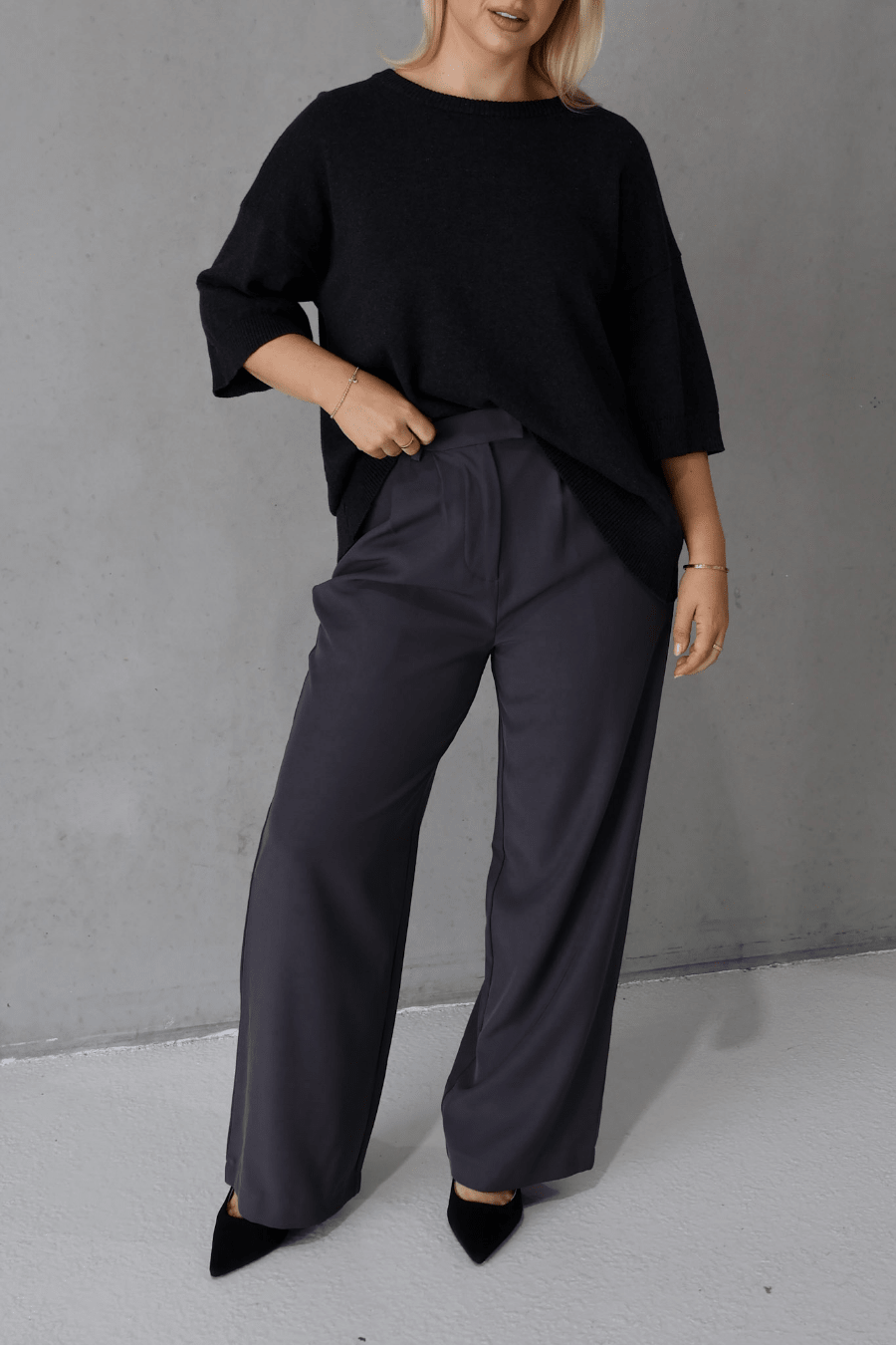 DOWNTOWN PANT SLATE - Fayt The Label