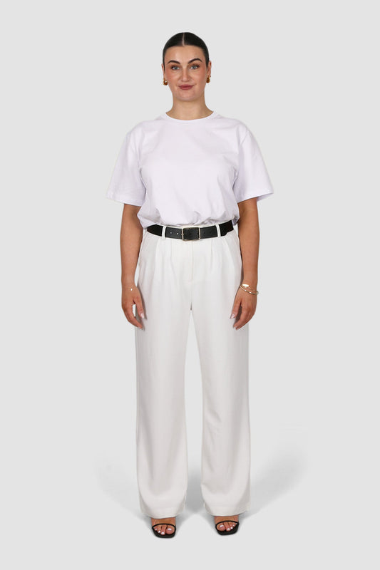 DOWNTOWN PANT WHITE TALL FIT - Fayt The Label