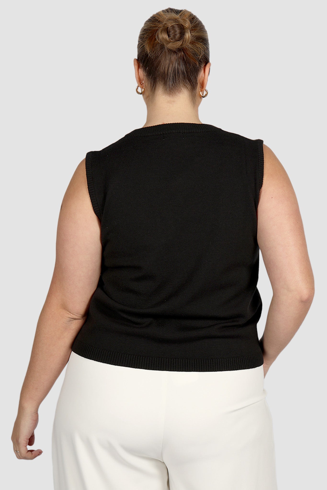 ESTI KNIT VEST BLACK - Fayt The Label