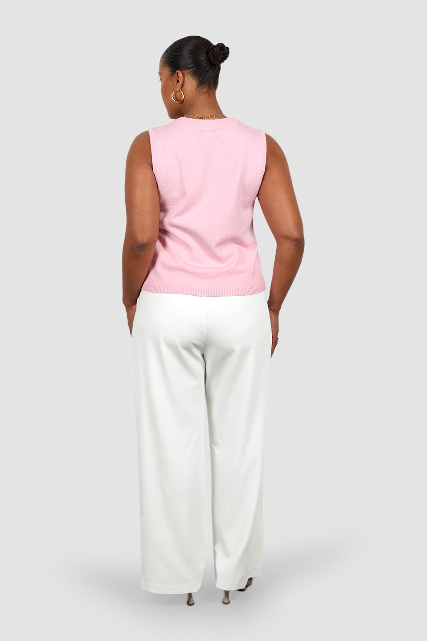 ESTI KNIT VEST PINK - Fayt The Label
