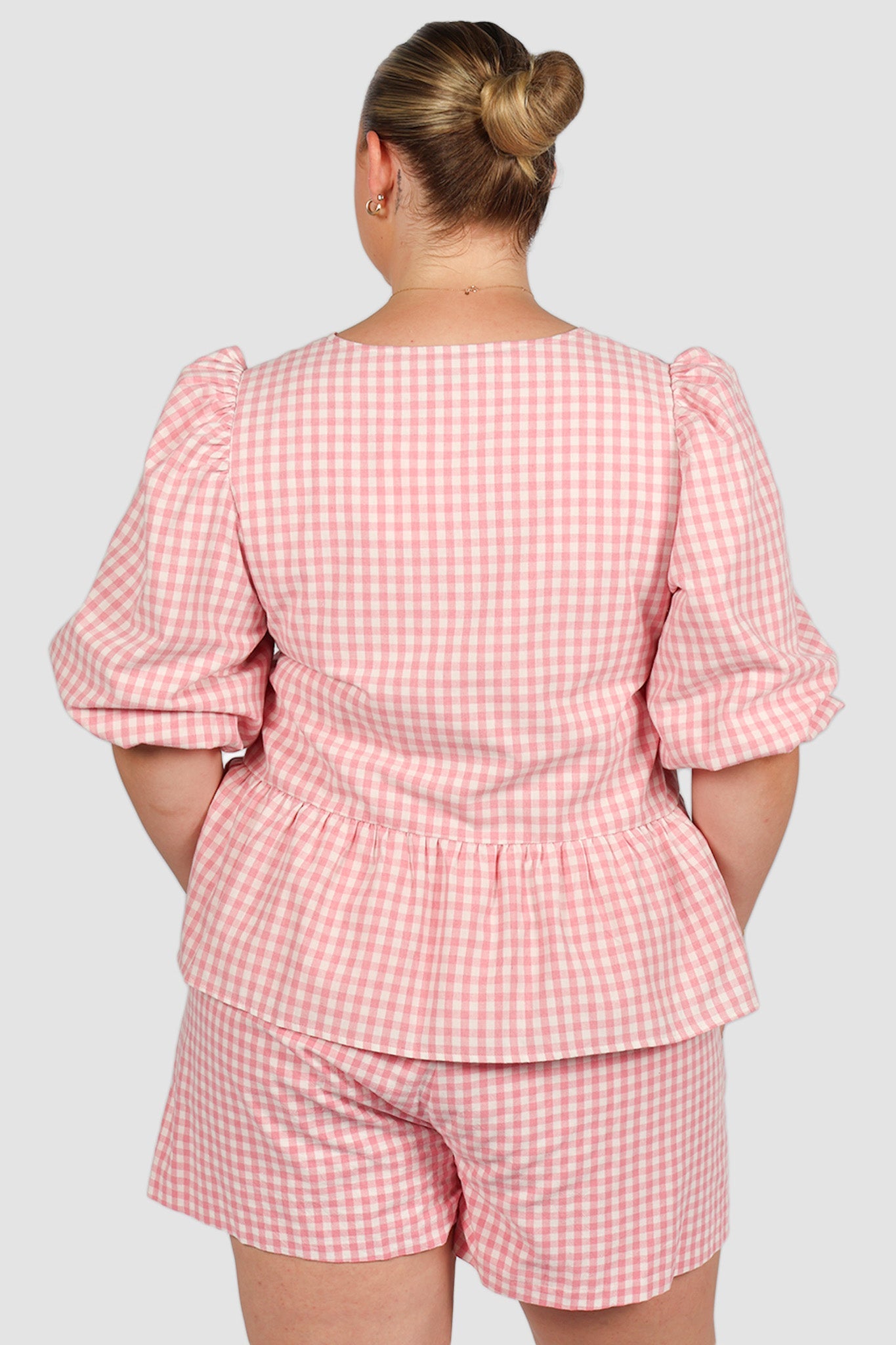 FAWN TOP PINK GINGHAM - Fayt The Label