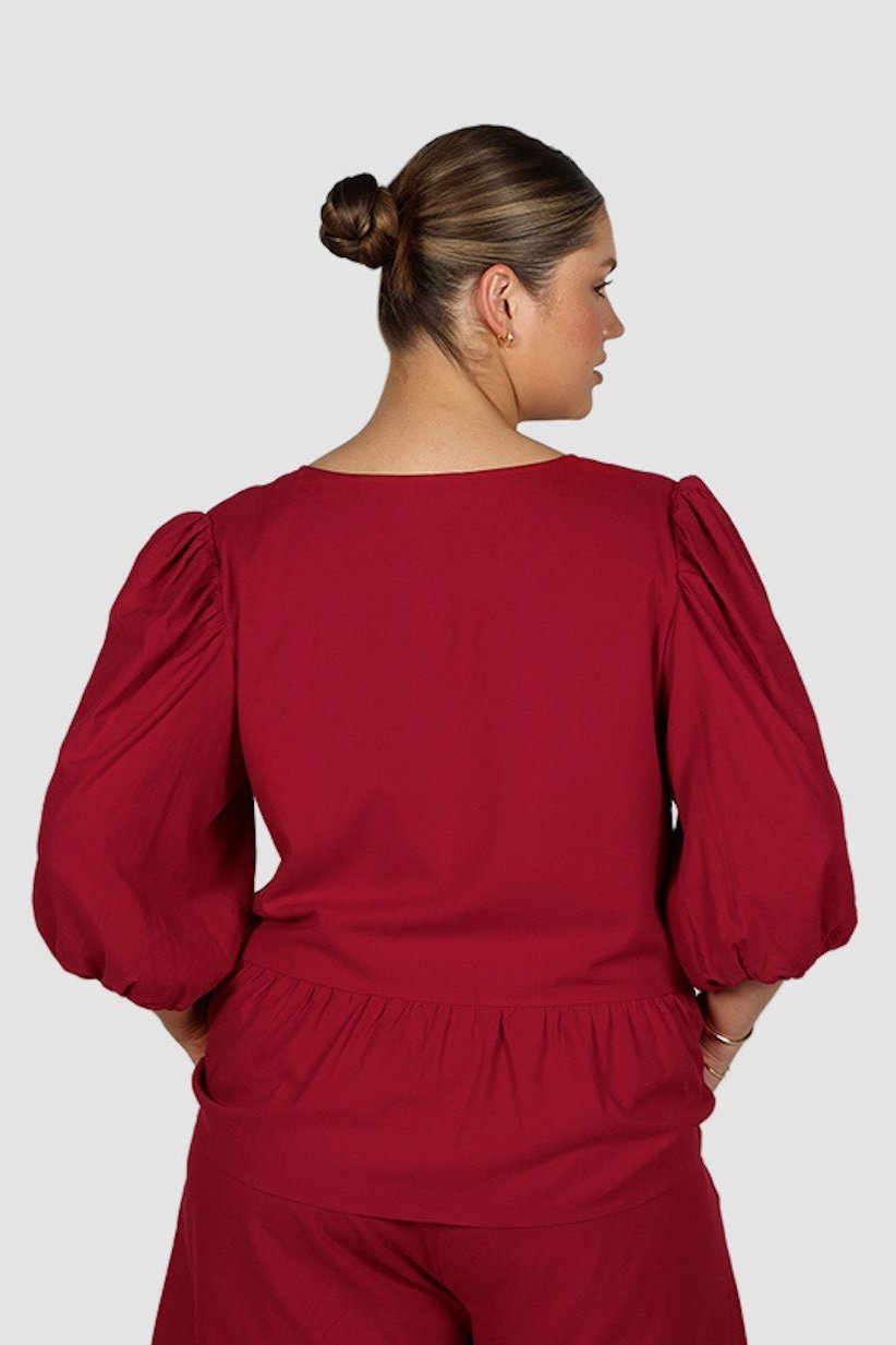 FAWN TOP RED - Fayt The Label