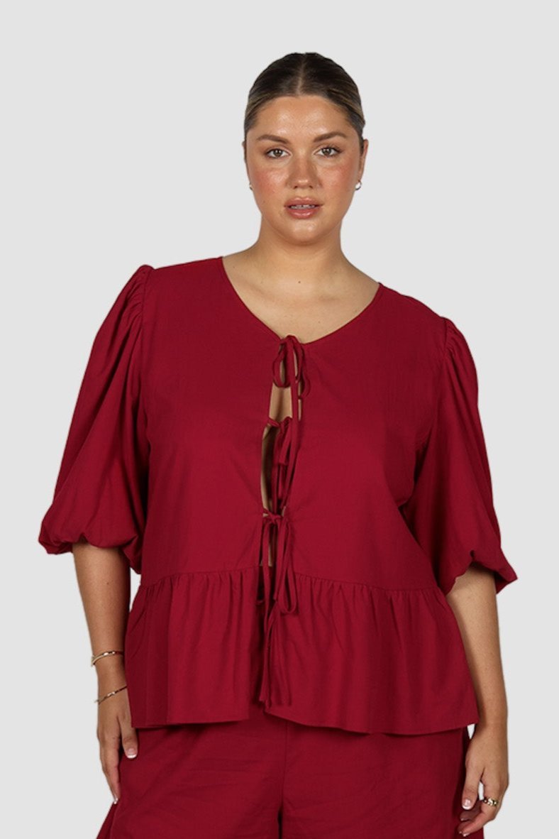FAWN TOP RED - Fayt The Label