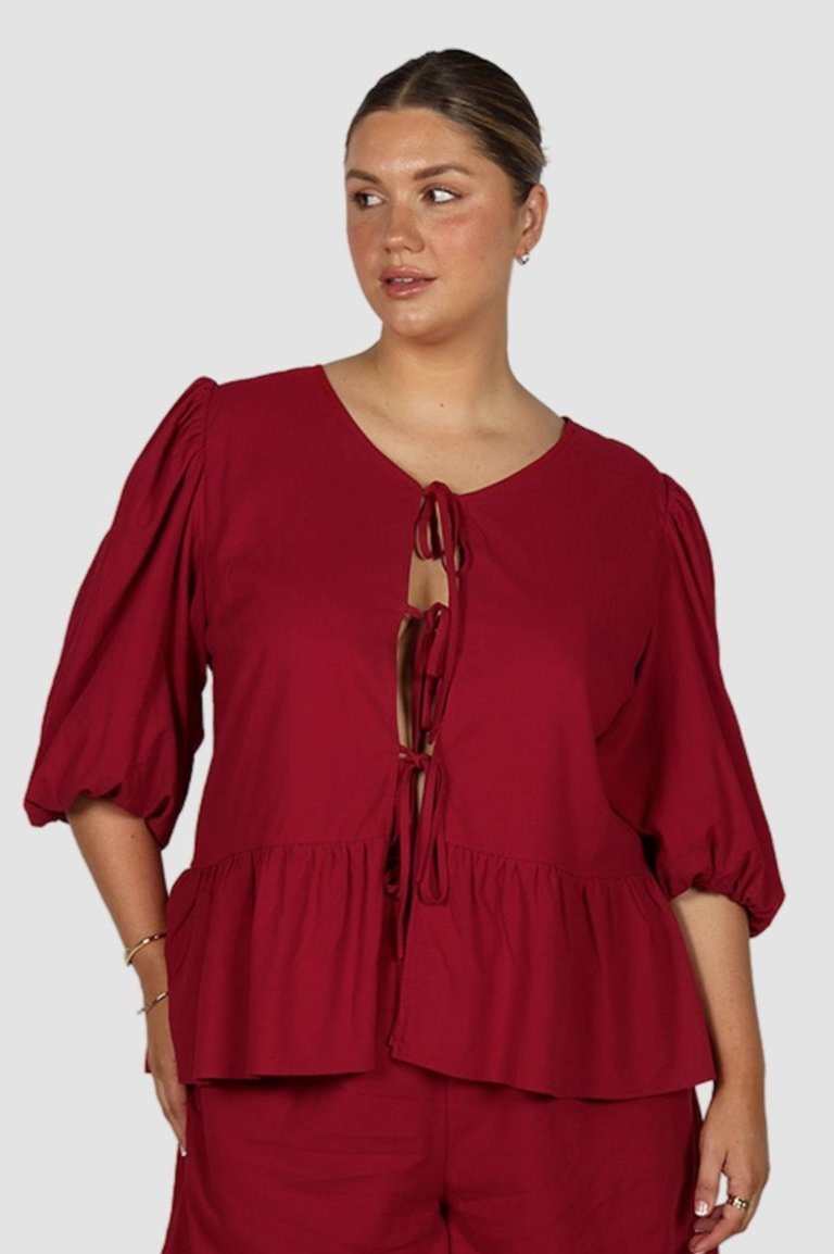 FAWN TOP RED - Fayt The Label