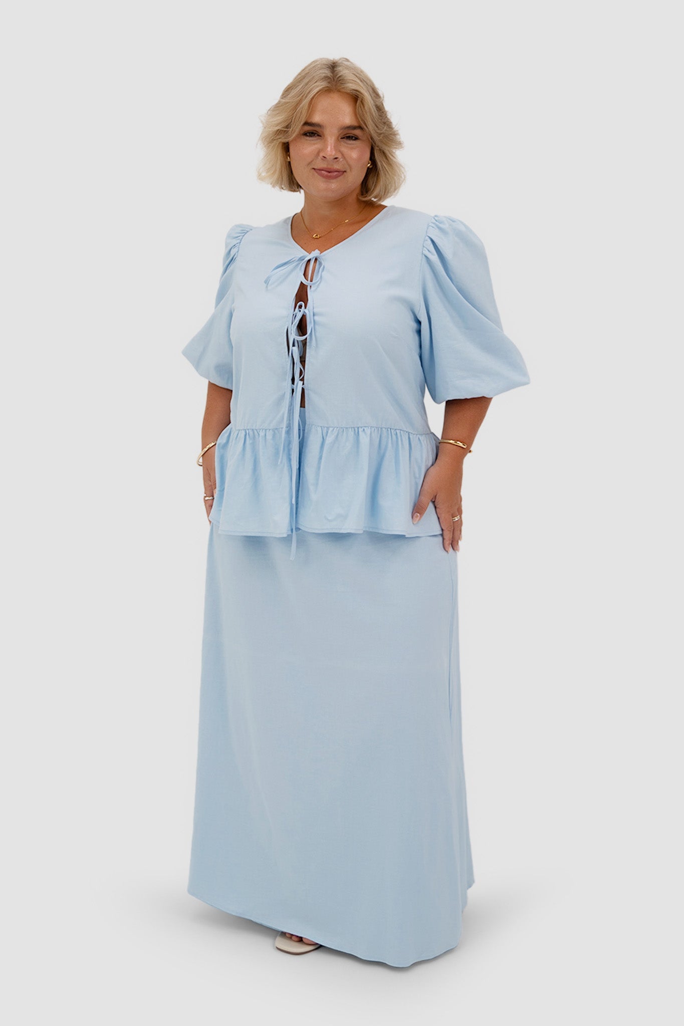 FAWN TOP SOFT BLUE - Fayt The Label