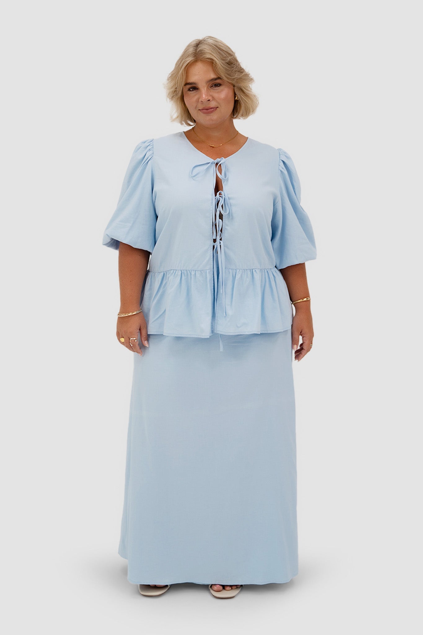 FAWN TOP SOFT BLUE - Fayt The Label