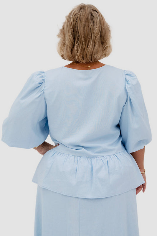 FAWN TOP SOFT BLUE - Fayt The Label