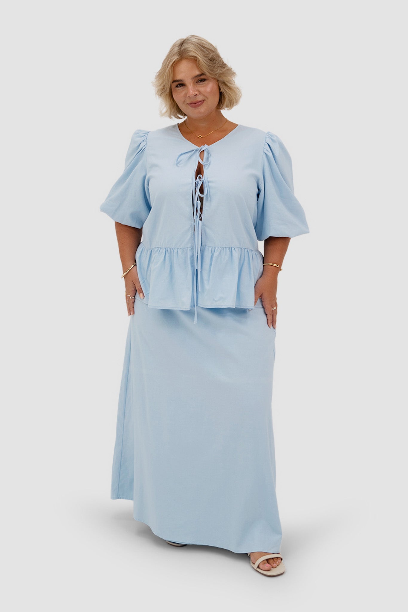 FAWN TOP SOFT BLUE - Fayt The Label