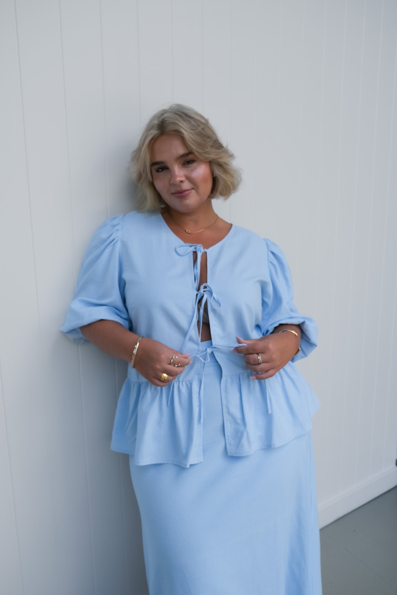 FAWN TOP SOFT BLUE - Fayt The Label