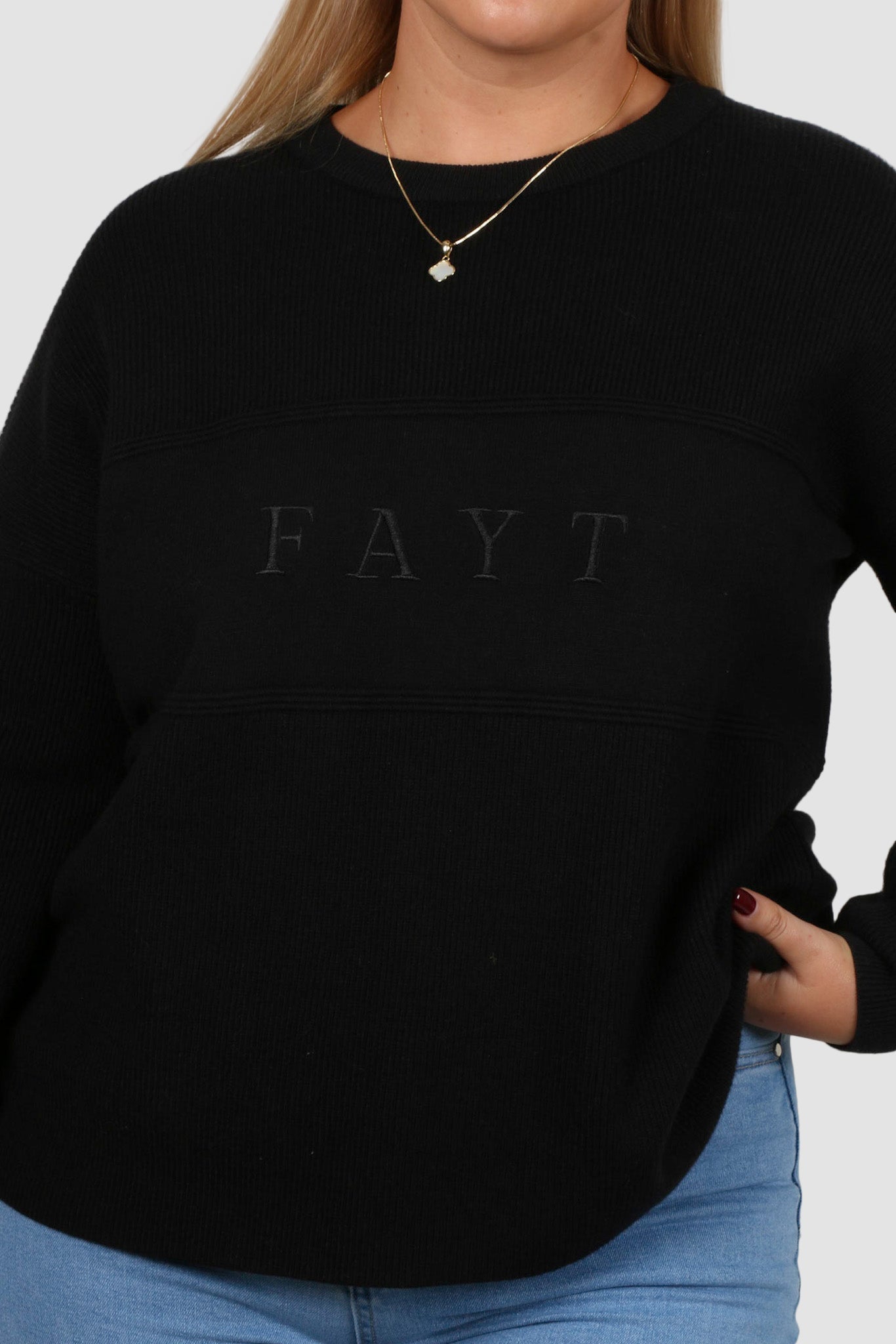 FAYT KNIT SWEATER BLACK - Fayt The Label