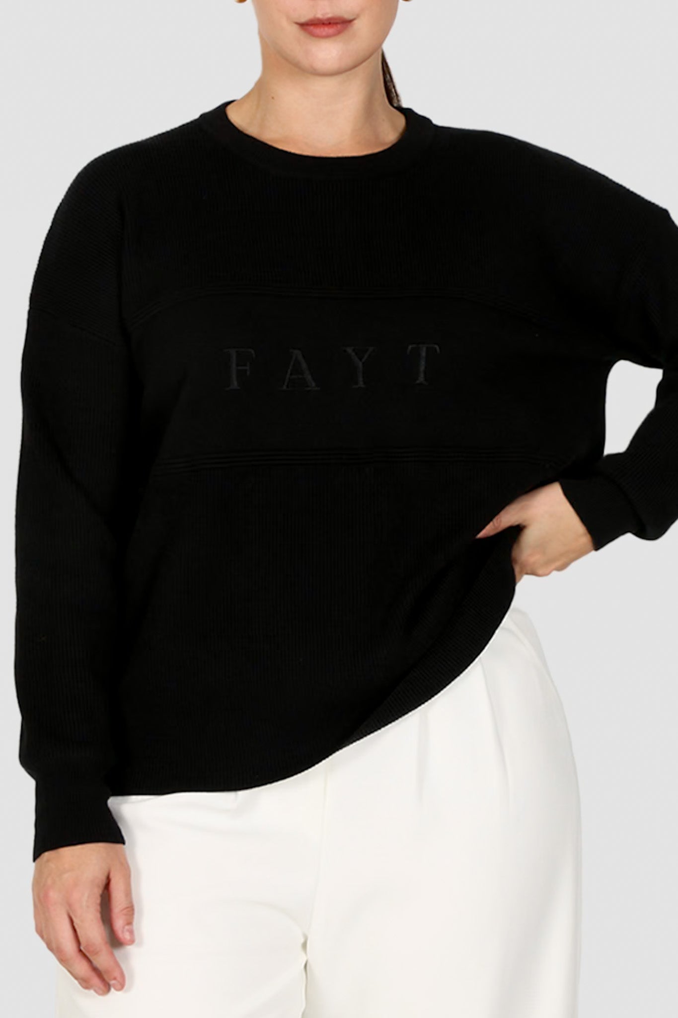 FAYT KNIT SWEATER BLACK - Fayt The Label