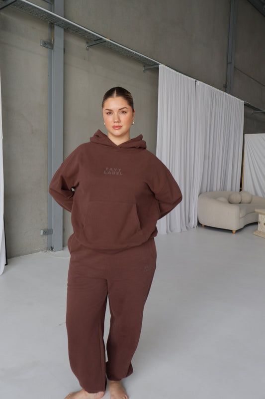 FAYT LOGO HOODIE CHOCOLATE - Fayt The Label