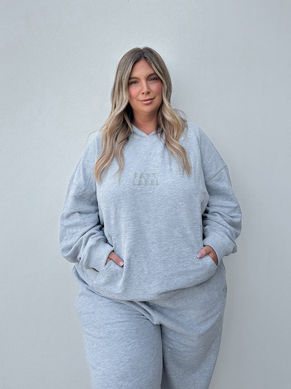 FAYT LOGO HOODIE GREY MARLE - Fayt The Label