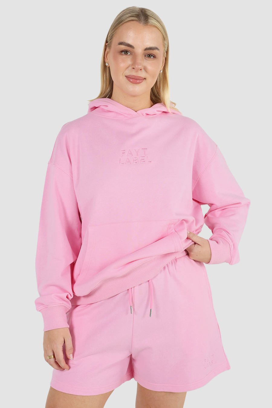 FAYT LOGO HOODIE PINK - Fayt The Label