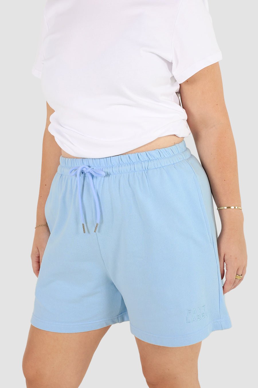 FAYT LOGO SWEAT SHORT BLUE - Fayt The Label