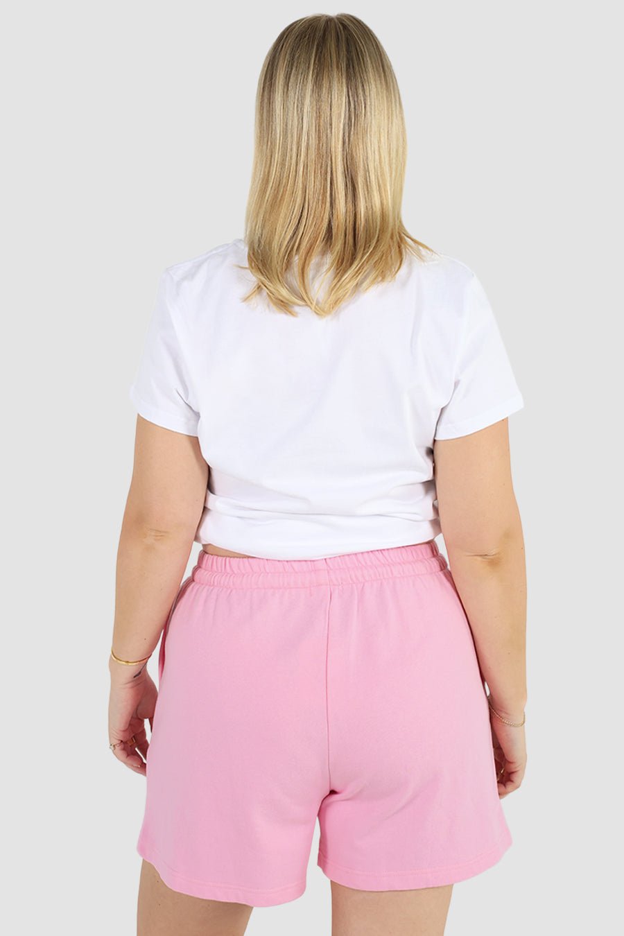 FAYT LOGO SWEAT SHORT PINK - Fayt The Label