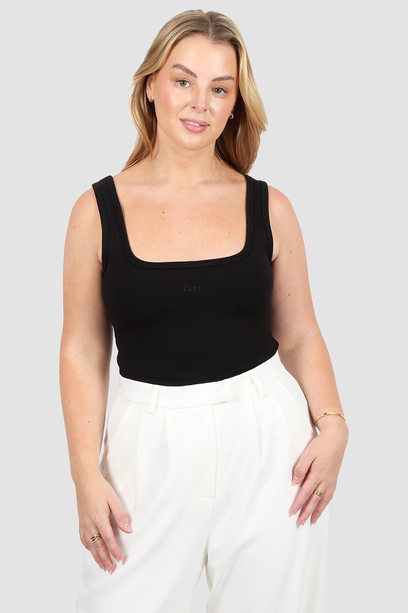 FAYT LOGO TANK BLACKOUT - Fayt The Label