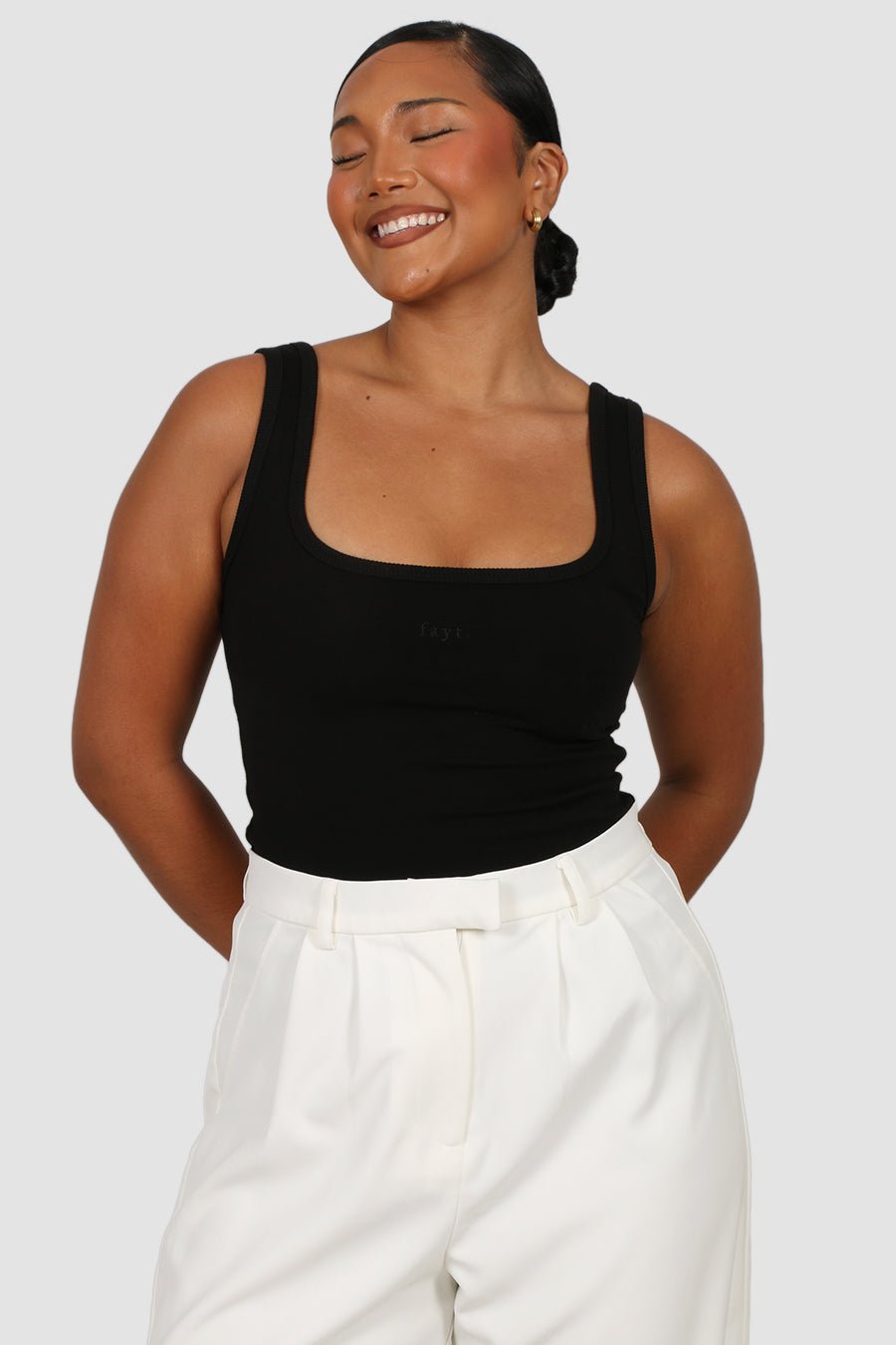 FAYT LOGO TANK BLACKOUT - Fayt The Label