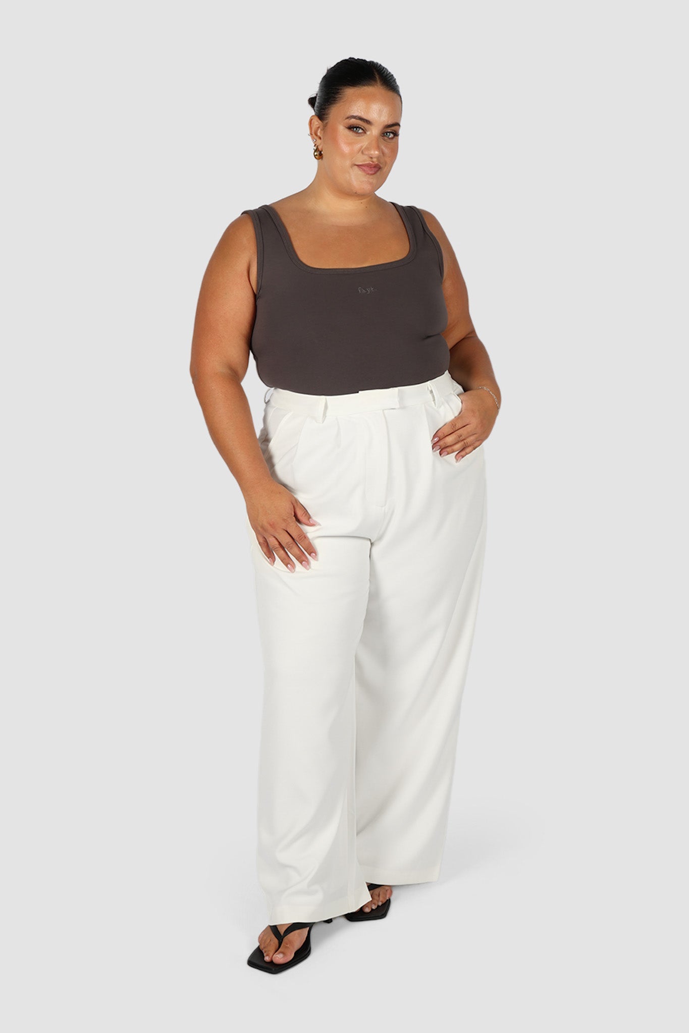 FAYT LOGO TANK CHARCOAL - Fayt The Label