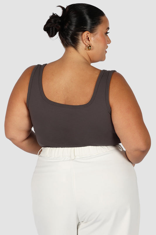 FAYT LOGO TANK CHARCOAL - Fayt The Label
