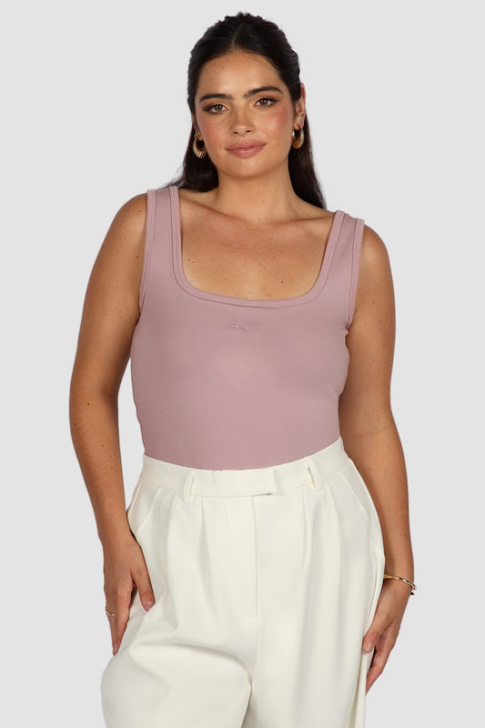 FAYT LOGO TANK DUSTY PINK - Fayt The Label