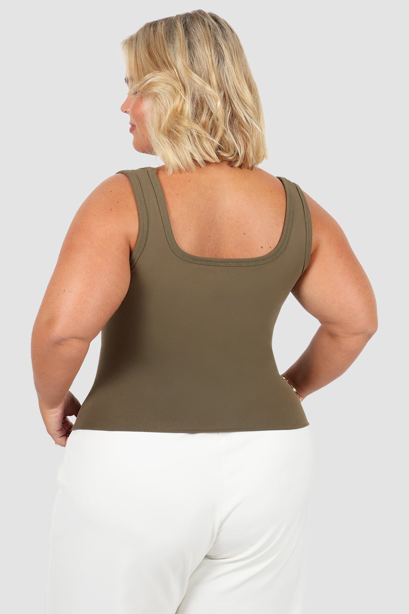 FAYT LOGO TANK OLIVE - Fayt The Label