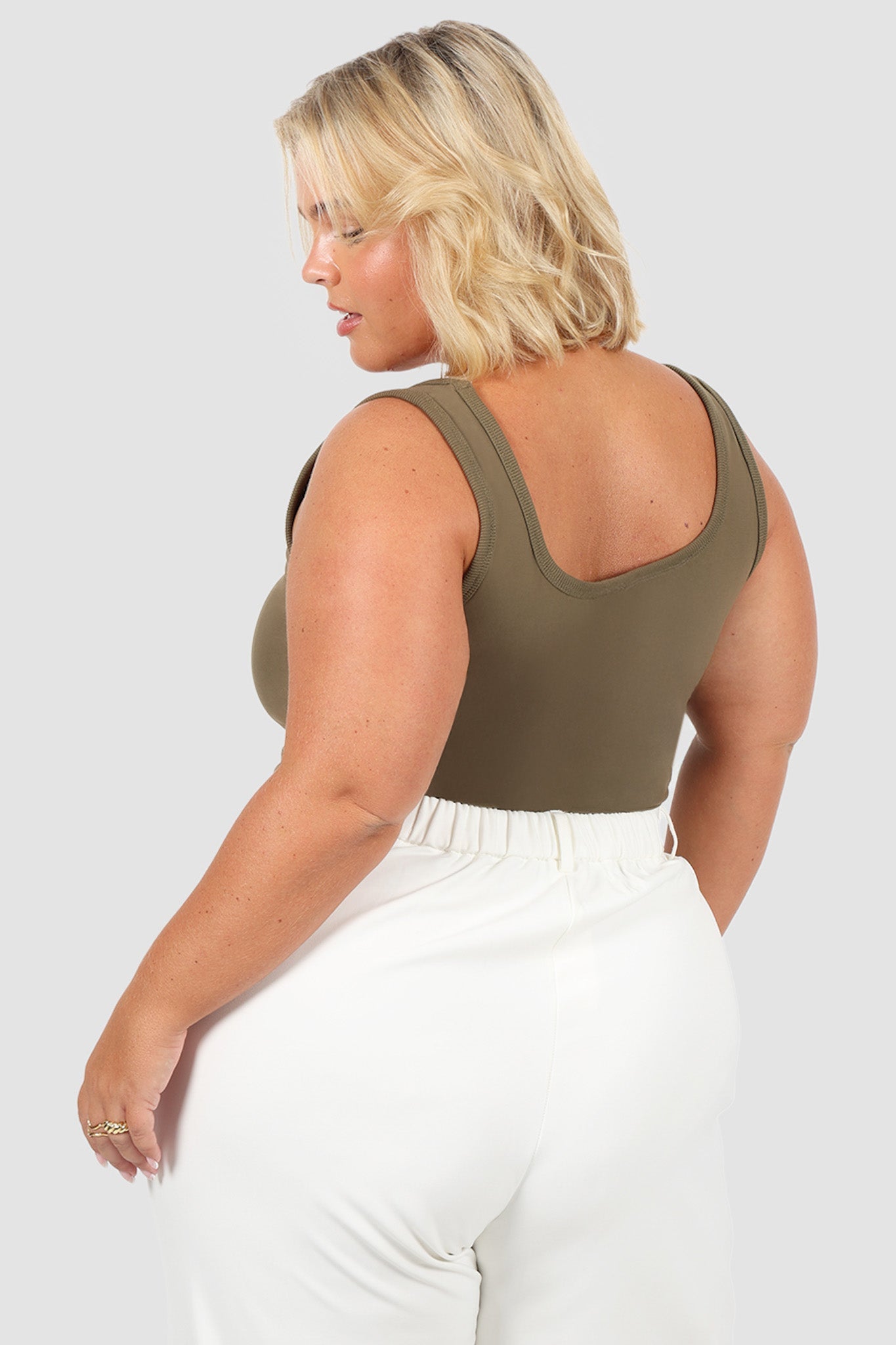 FAYT LOGO TANK OLIVE - Fayt The Label