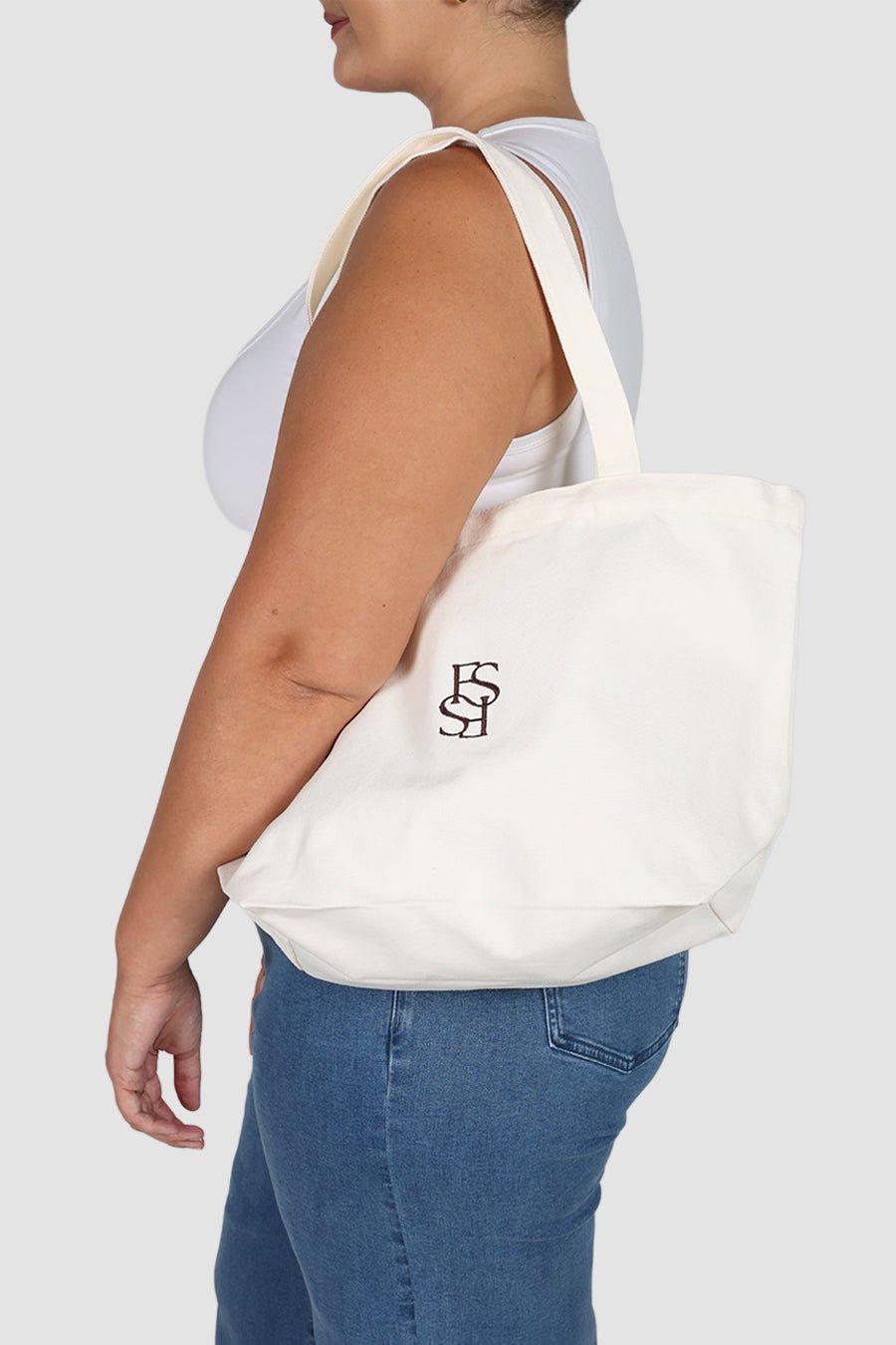 FAYT SOCIETY TOTE BAG CREAM/CHOC - Fayt The Label