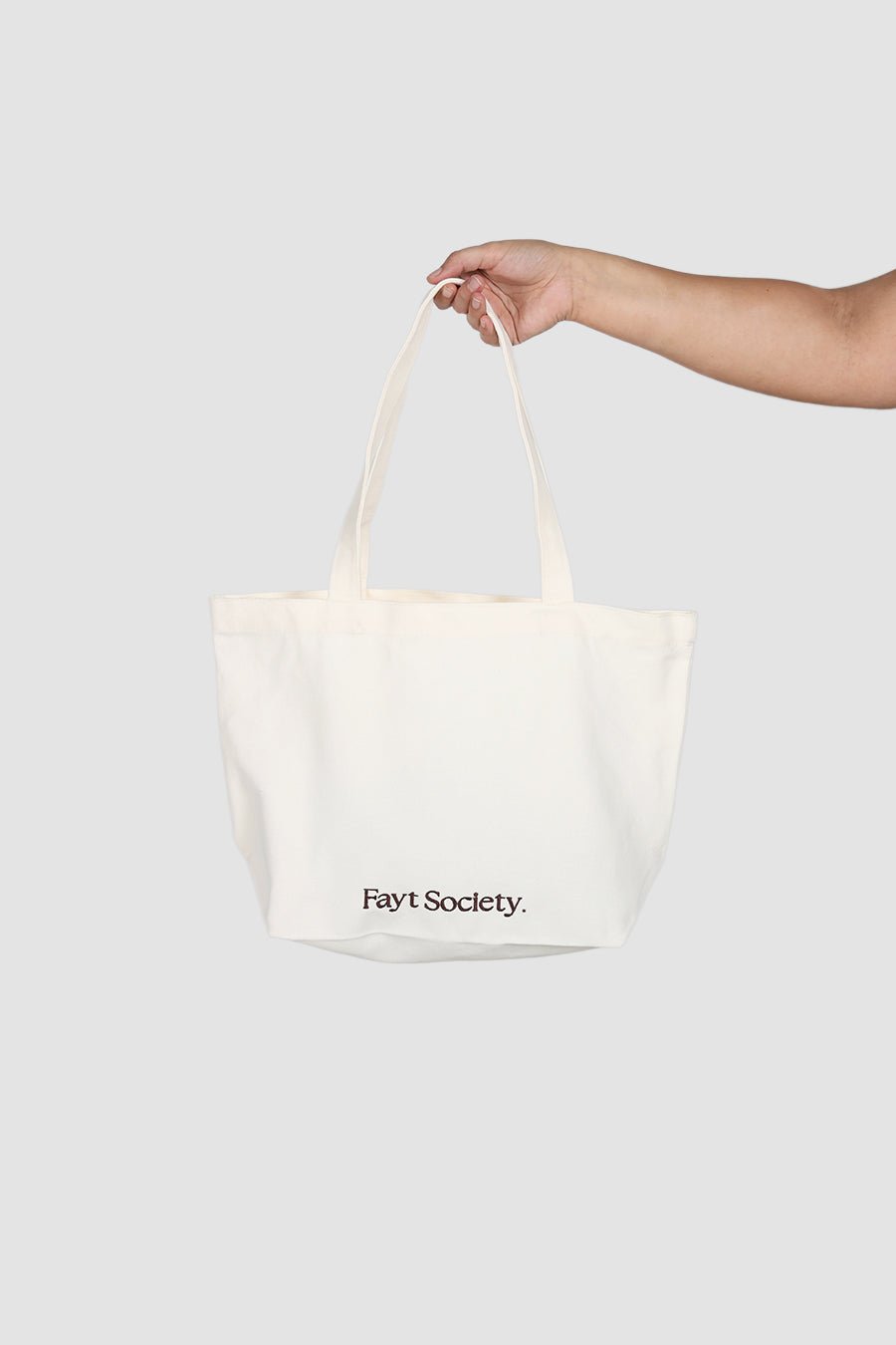 FAYT SOCIETY TOTE BAG CREAM/CHOC - Fayt The Label