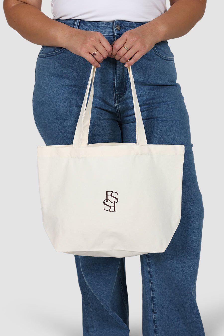 FAYT SOCIETY TOTE BAG CREAM/CHOC - Fayt The Label