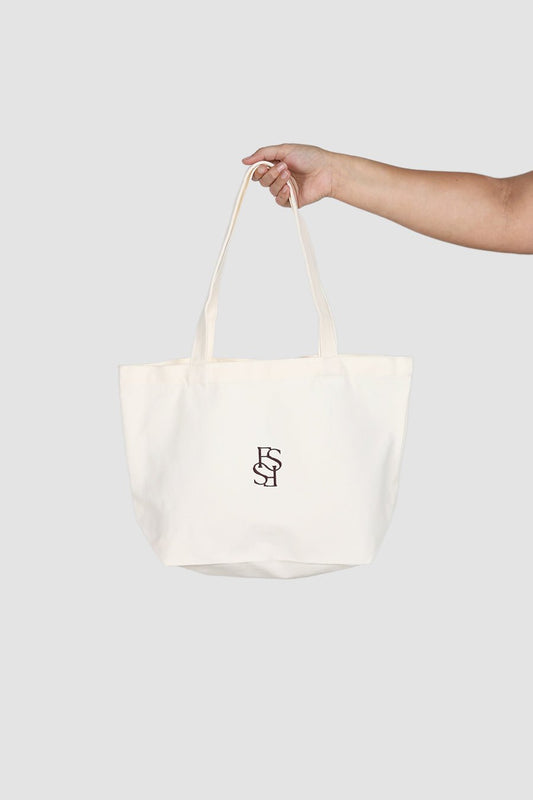 FAYT SOCIETY TOTE BAG CREAM/CHOC - Fayt The Label
