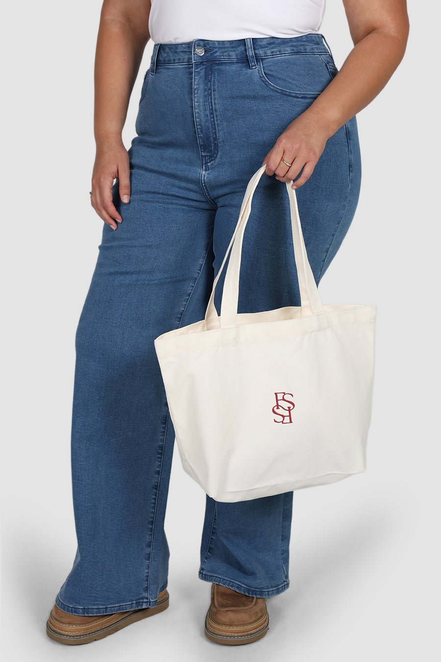 FAYT SOCIETY TOTE BAG CREAM/WINE - Fayt The Label