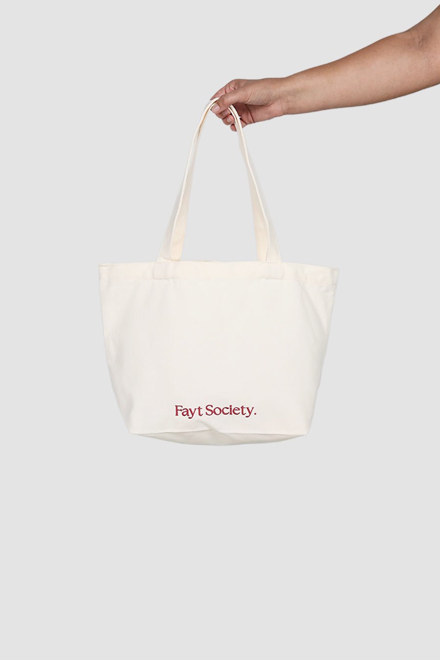 FAYT SOCIETY TOTE BAG CREAM/WINE - Fayt The Label