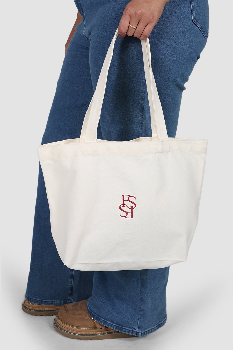 FAYT SOCIETY TOTE BAG CREAM/WINE - Fayt The Label