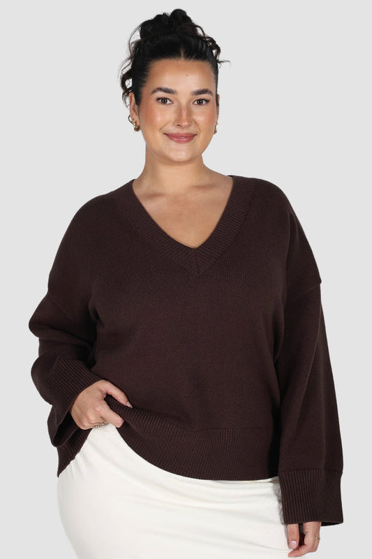 FINLEY KNIT CHOCOLATE - Fayt The Label