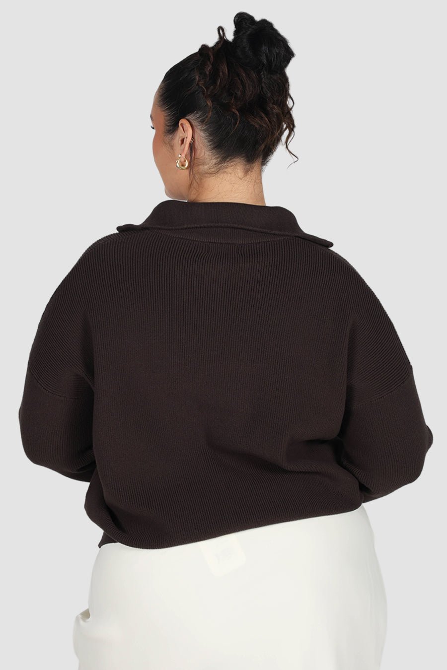 FLETCHER ZIP KNIT ESPRESSO - Fayt The Label