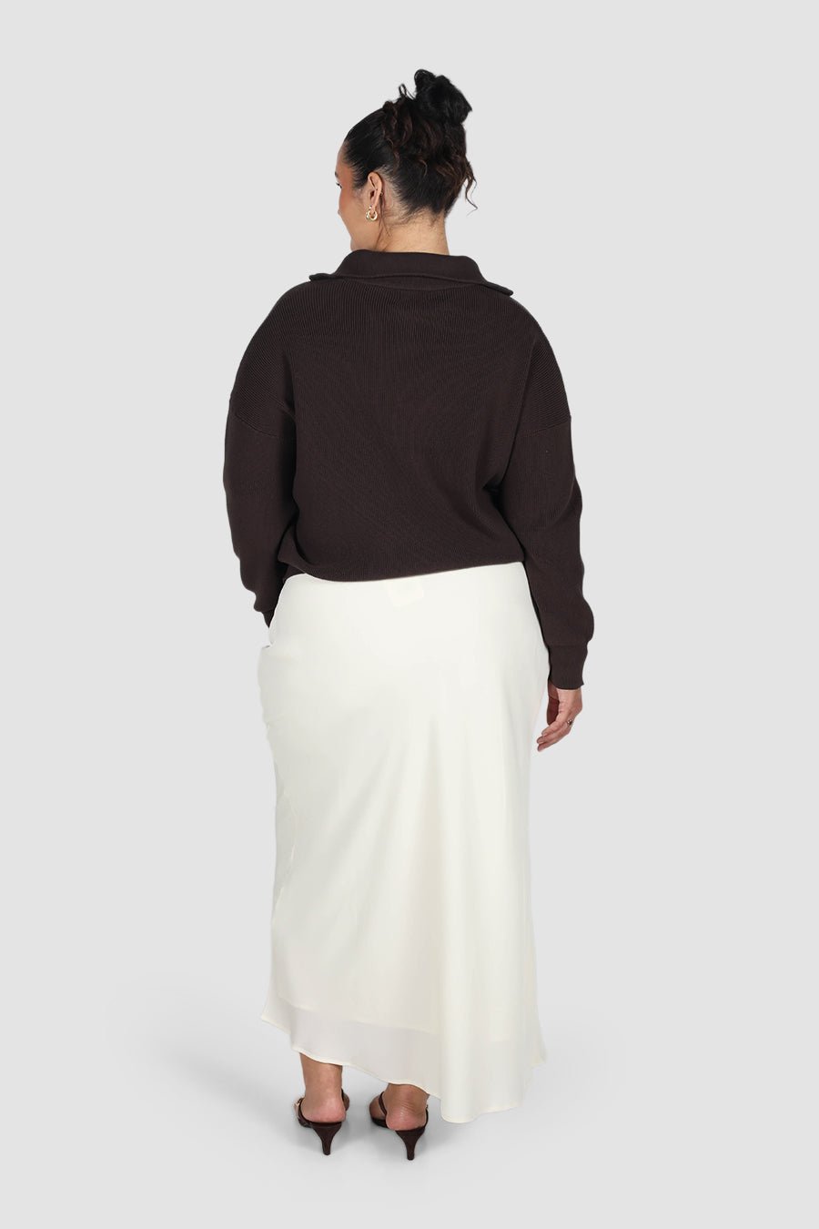 FLETCHER ZIP KNIT ESPRESSO - Fayt The Label